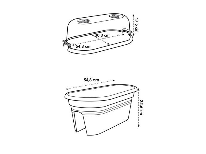 gb balconnière set de cult 55cm living noir